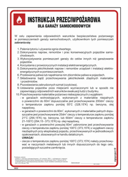 DB022 Instrukcja przeciwpożarowa dla garaży samochodowych