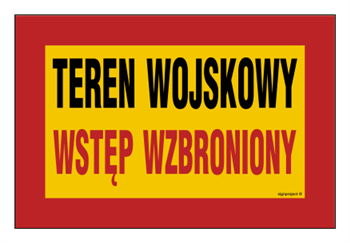 JE003 Teren wojskowy wstęp wzbroniony