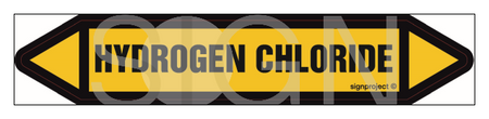 JF222 HYDROGEN CHLORIDE - sheet of 5 stickers