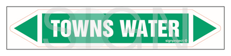 JF453 TOWNS WATER - sheet of 5 stickers