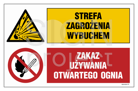 OI036 Strefa zagrożenia wybuchem, Zakaz używania otwartego ognia