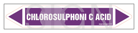 JF076 Chlorosulphoni C acid - sheet of 5 stickers