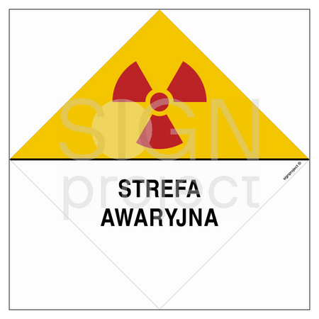 KA009 Znak ostrzegawczy do oznakowania strefy awaryjnej
