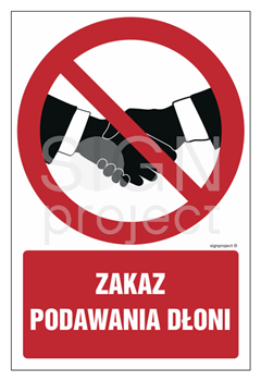GC091 Zakaz podawania dłoni - arkusz 9 naklejek