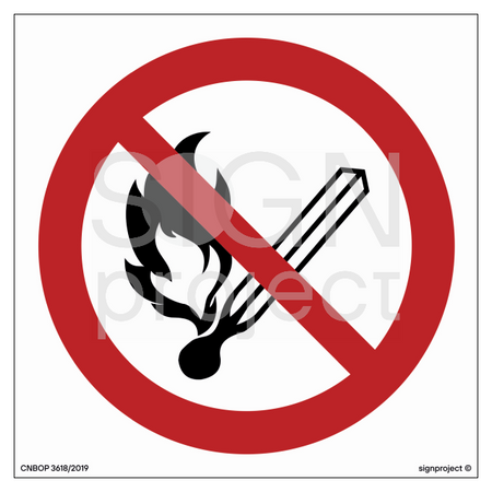 BA002 No open flames - no smoking