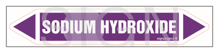 JF420 SODIUM HYDROXIDE - sheet of 5 stickers