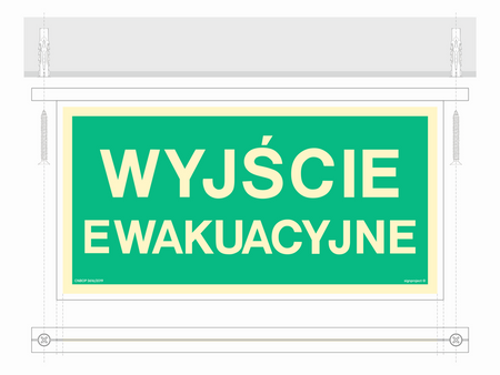 EM102 Nośnik znaku elastycznego (podstropowy)