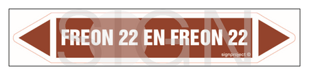 JF170 FREON 22 EN FREON 22 - arkusz 4 naklejek