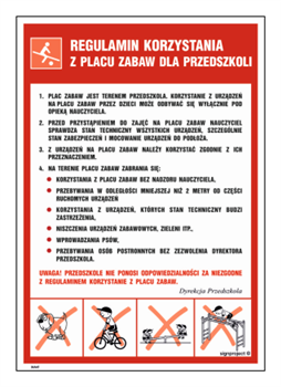 IAA41 Instrukcja regulamin korzystania z placów zabaw dla przedszkoli