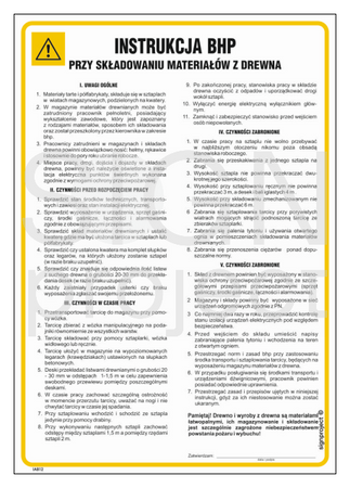 IAB12 Health and safety instructions for the storage of wood materials