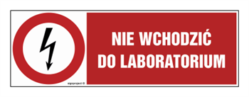 HD011 Nie wchodzić do laboratorium - arkusz 8 naklejek - arkusz 8 naklejek