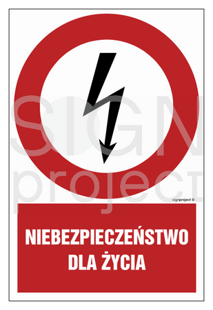 HC001 Niebezpieczeństwo dla życia - arkusz 9 naklejek