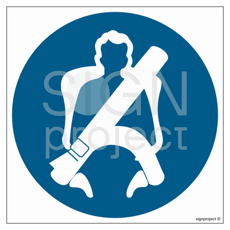 GK004 Mandatory use of inertia belts - sheet of 9 stickers