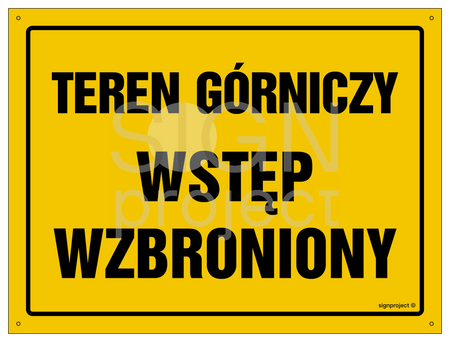 OA180 Teren górniczy wstęp wzbroniony