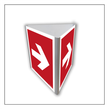 BA811 Direction to location of fire equipment or warning device (3D wall)