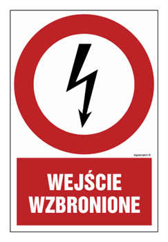 HC004 Wejście wzbronione - arkusz 9 naklejek