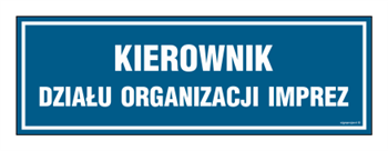 PA108 Kierownik działu organizacji imprez