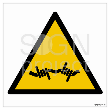 GD033 Barbed wire warning