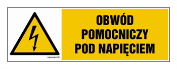 HB010 Obwód pomocniczy pod napięciem - arkusz 8 naklejek - arkusz 8 naklejek