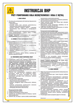 IAE26 Health and safety instructions for inflating a tubeless wheel and a wheel with a tube