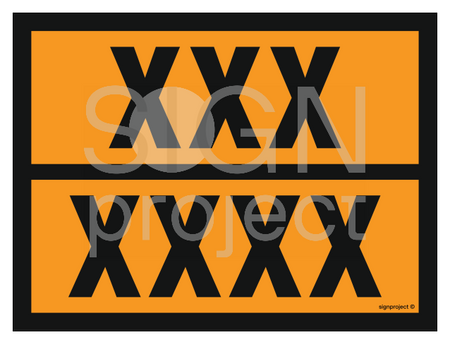 MC003 Orange plate with any number