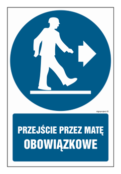 GL033 Passage through the mat is mandatory