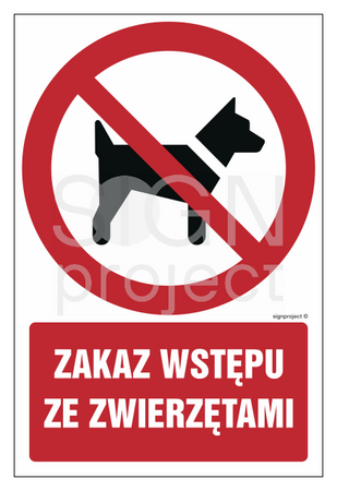 GC007 Zakaz wstępu ze zwierzętami