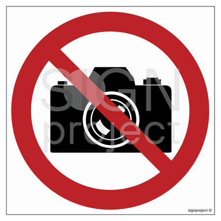 GB015 No photography - sheet of 12 stickers