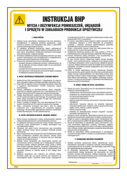 IAG24 Ogólna Instrukcja BHP mycia i dezynfekcji pomieszczeń, urządzeń i sprzętu w zakładach produkcji spoż
