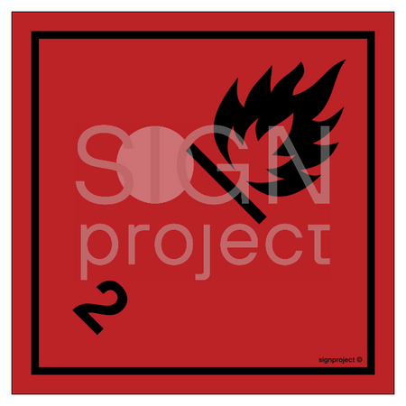 MB002 Combustible gases - sheet of 12 stickers
