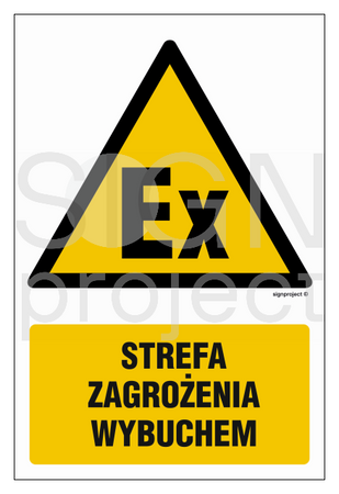 GF064 Explosion hazard zone - pack of 10