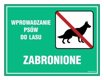 OB009 Dogs are not allowed in the forest