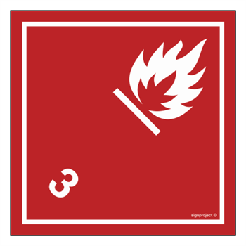 MB024 Flammable liquids - sheet of 48 stickers