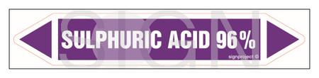 JF443 SULFURIC ACID 96% - sheet of 5 stickers