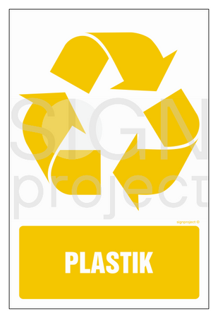 OD116 Label for waste containers Plastic