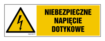 HB015 Hazardous Touch Voltage - sheet of 8 stickers - sheet of 8 stickers