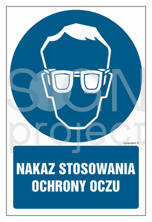 GL042 Nakaz stosowania ochrony oczu