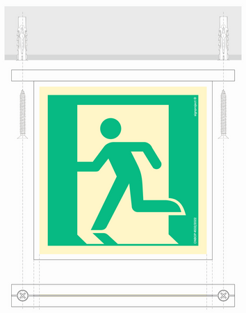 EM100 Flexible sign carrier (semaphore / ceiling)