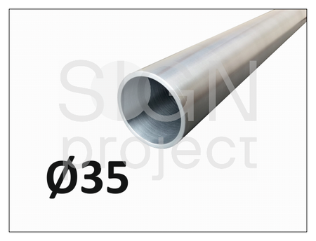 EM001 Słupek nośny do znaku przestrzennego 250 i 350mm (fi 35mm, L=2m)