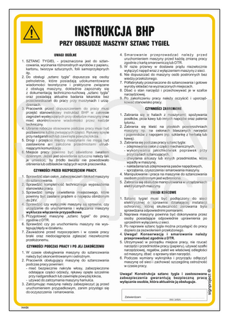 IAA26 Health and safety instructions for the operation of the crucible die-cutting machine