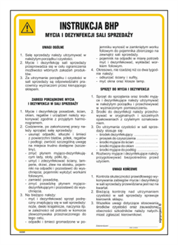 IAG65 Health and safety instructions for cleaning and disinfecting the sales room