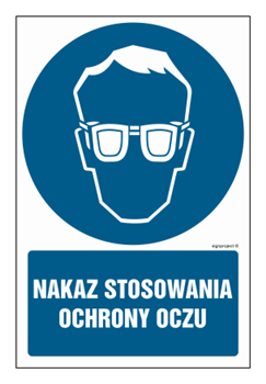 GL042 Mandatory eye protection - sheet of 9 stickers