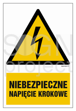 HA014 Hazardous step voltage - sheet of 9 stickers