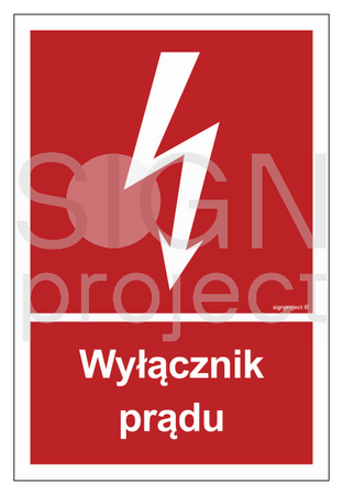 BC007 Wyłącznik prądu - arkusz 9 naklejek