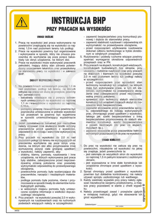 IAF33 Instrukcja BHP przy pracach na wysokości