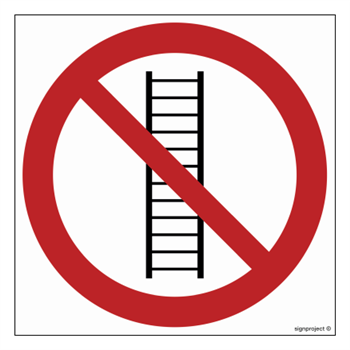 GB054 Ladder not allowed - sheet of 12 stickers
