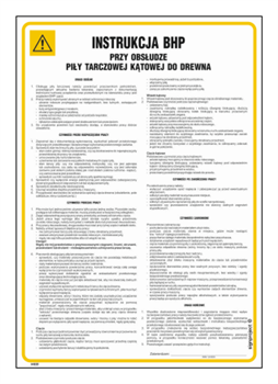 IAB20 Occupational health and safety instructions for the use of an angle circular saw for wood