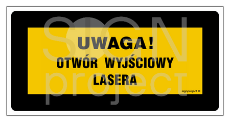 KB004 Attention! Laser radiation on opening