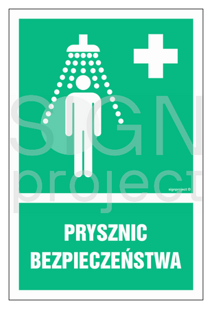GI002 Prysznic bezpieczeństwa - opakowanie 10 sztuk