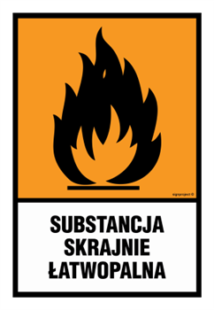 LB013 Extremely flammable substance - sheet of 9 stickers